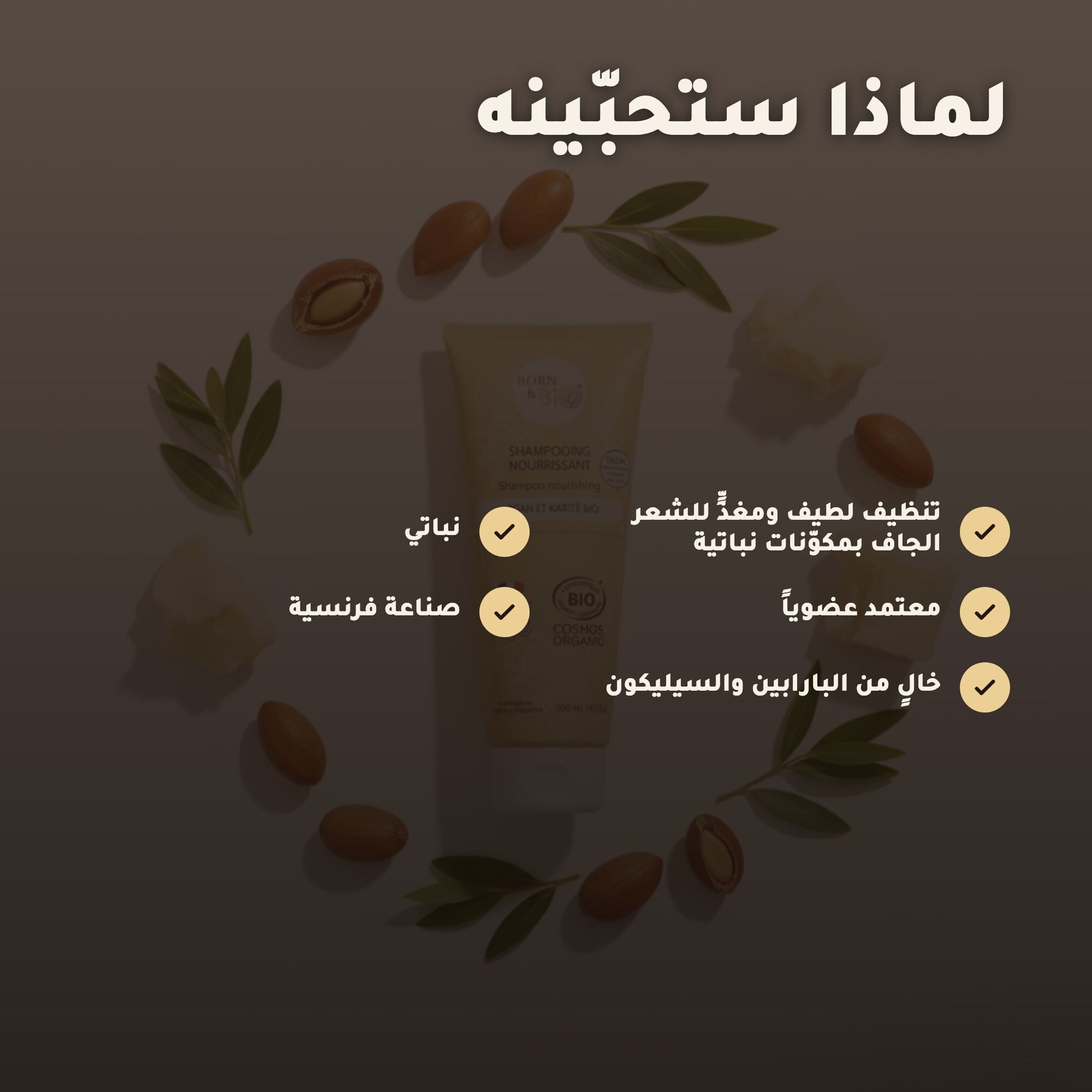 شامبو مغذٍ بالأرغان وزبدة الشيا – مُعتمد عضويًا | بورن تو بيو فيشي – 2