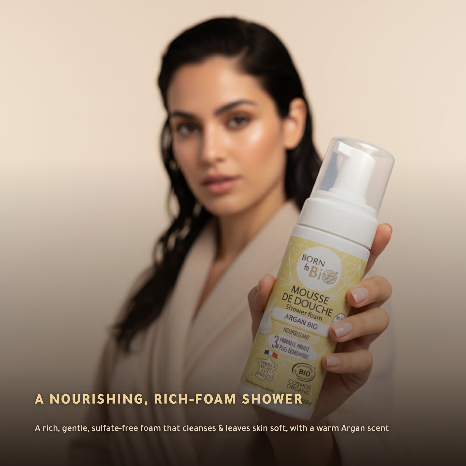 Organic Argan Shower Foam – Certified Organic | Born to Bio Vichy – slide 5