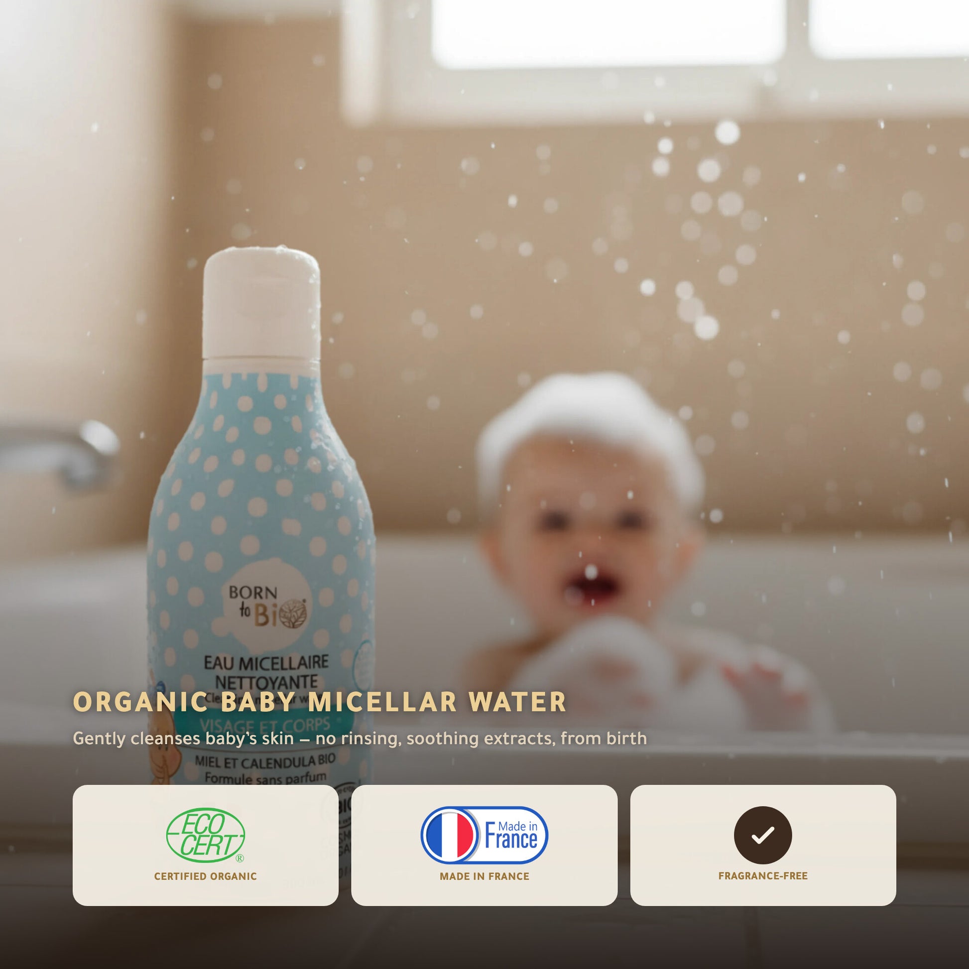 Organic Micellar Cleansing Water for Baby – Certified Organic | Born to Bio Vichy – slide 1