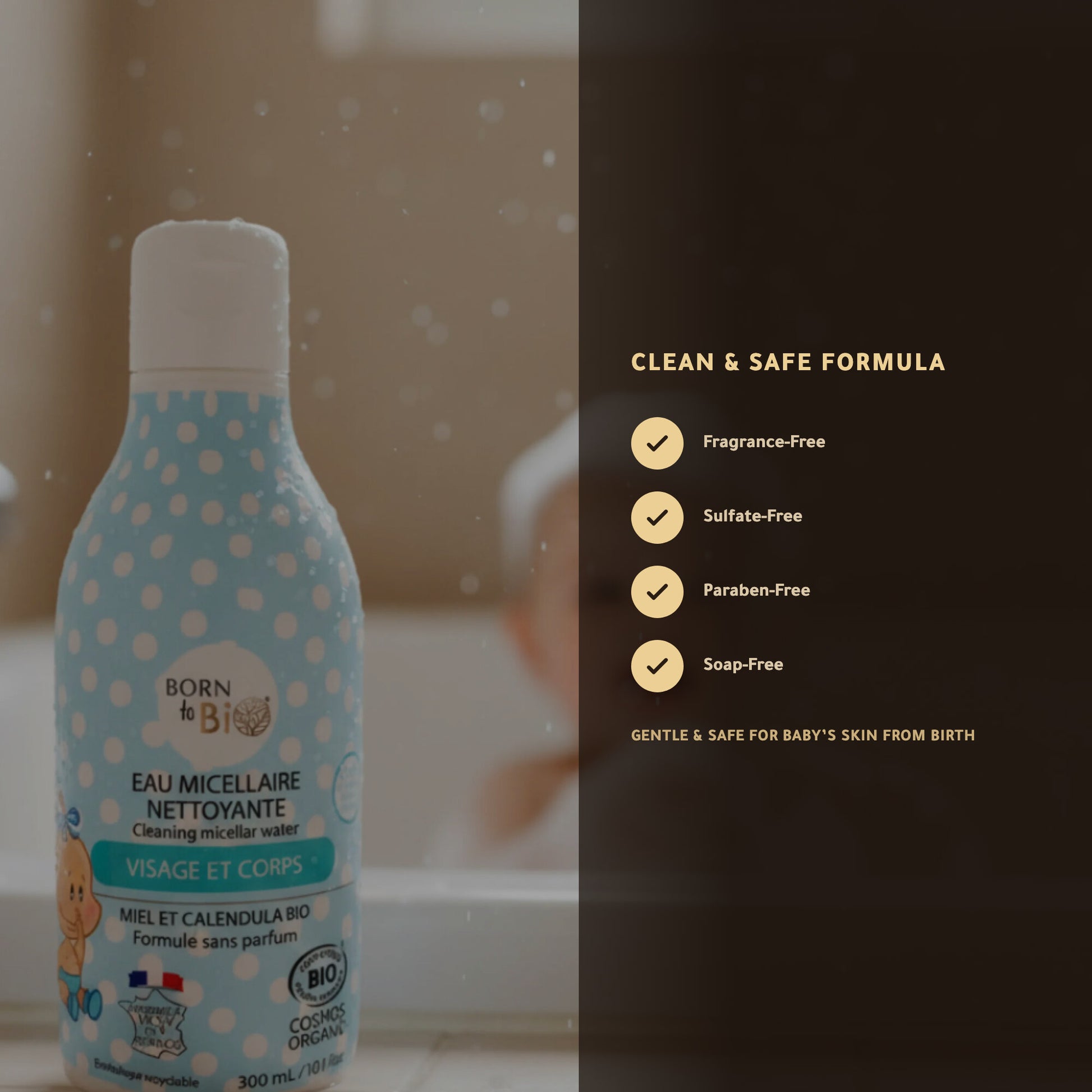 Organic Micellar Cleansing Water for Baby – Certified Organic | Born to Bio Vichy – slide 3