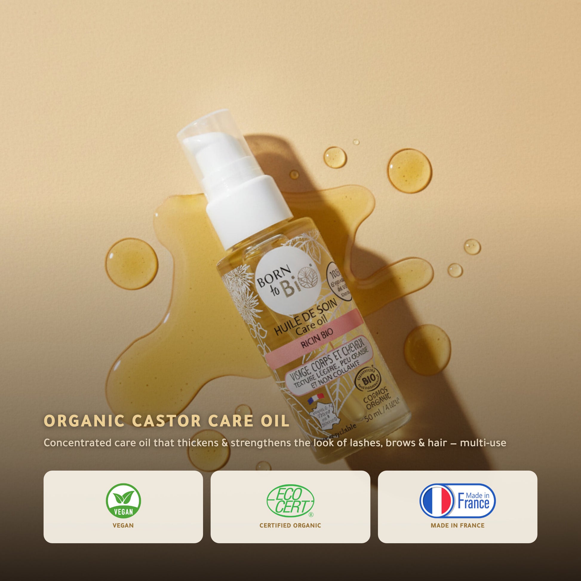 Organic Castor Care Oil – Made in Vichy, France | Born to Bio Vichy – slide 1