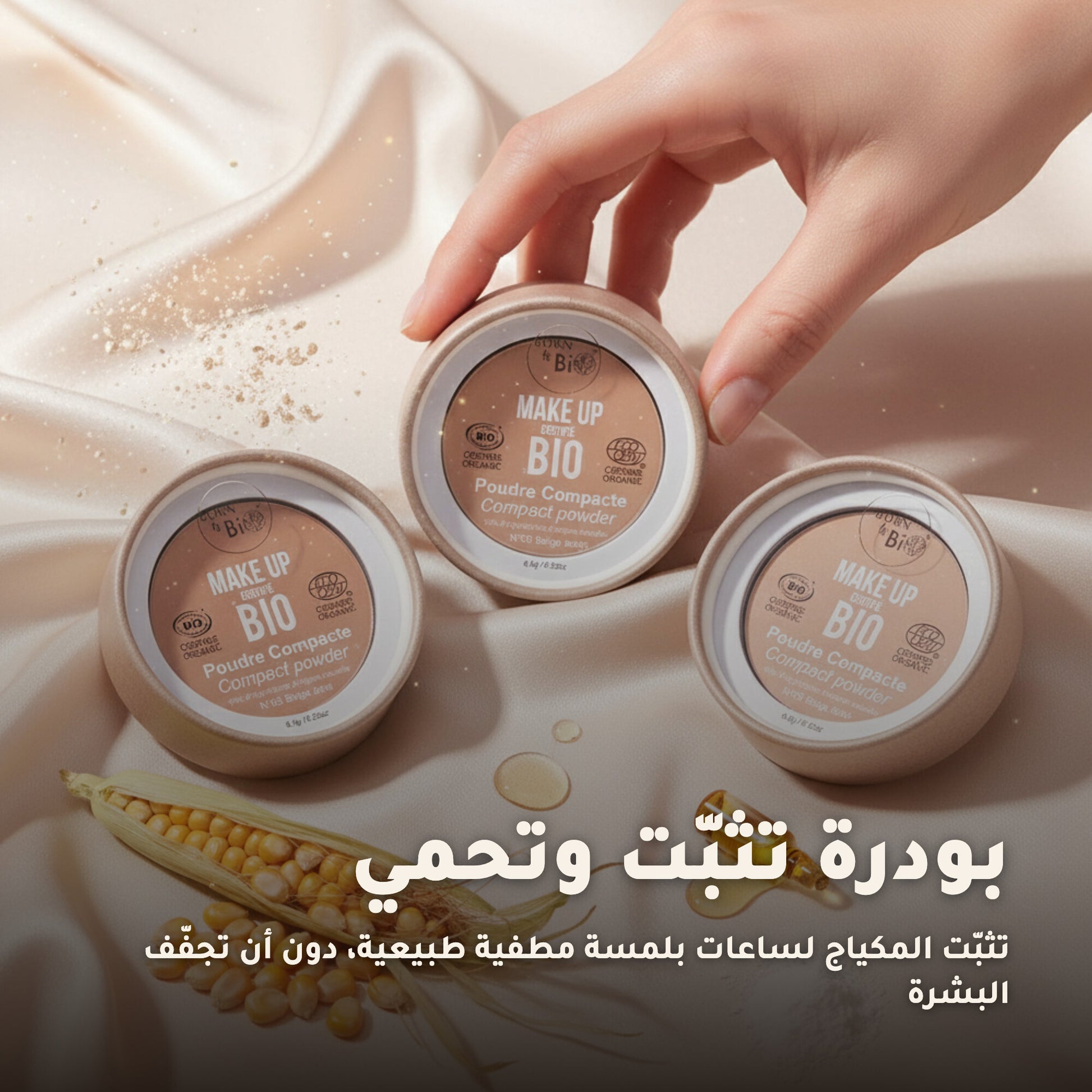 بودرة  مضغوطة عضوية– تركيبة فرنسية | بورن تو بيو فيشي – 6