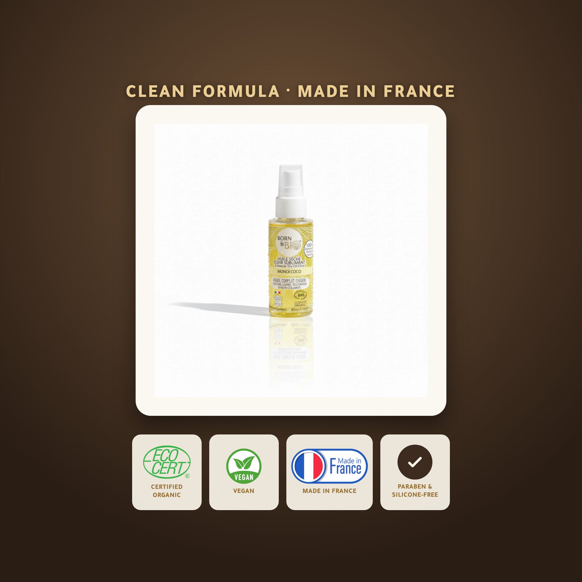 Organic Dry Oil – Sublime Monoï Coco Elixir | Born to Bio Vichy – slide 6