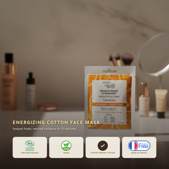 Organic Energizing Cotton Face Mask – Certified Organic | Born to Bio Vichy – slide 1