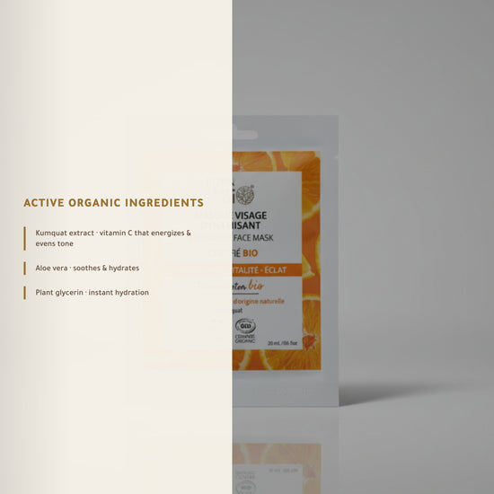 Organic Energizing Cotton Face Mask – Certified Organic | Born to Bio Vichy – slide 3