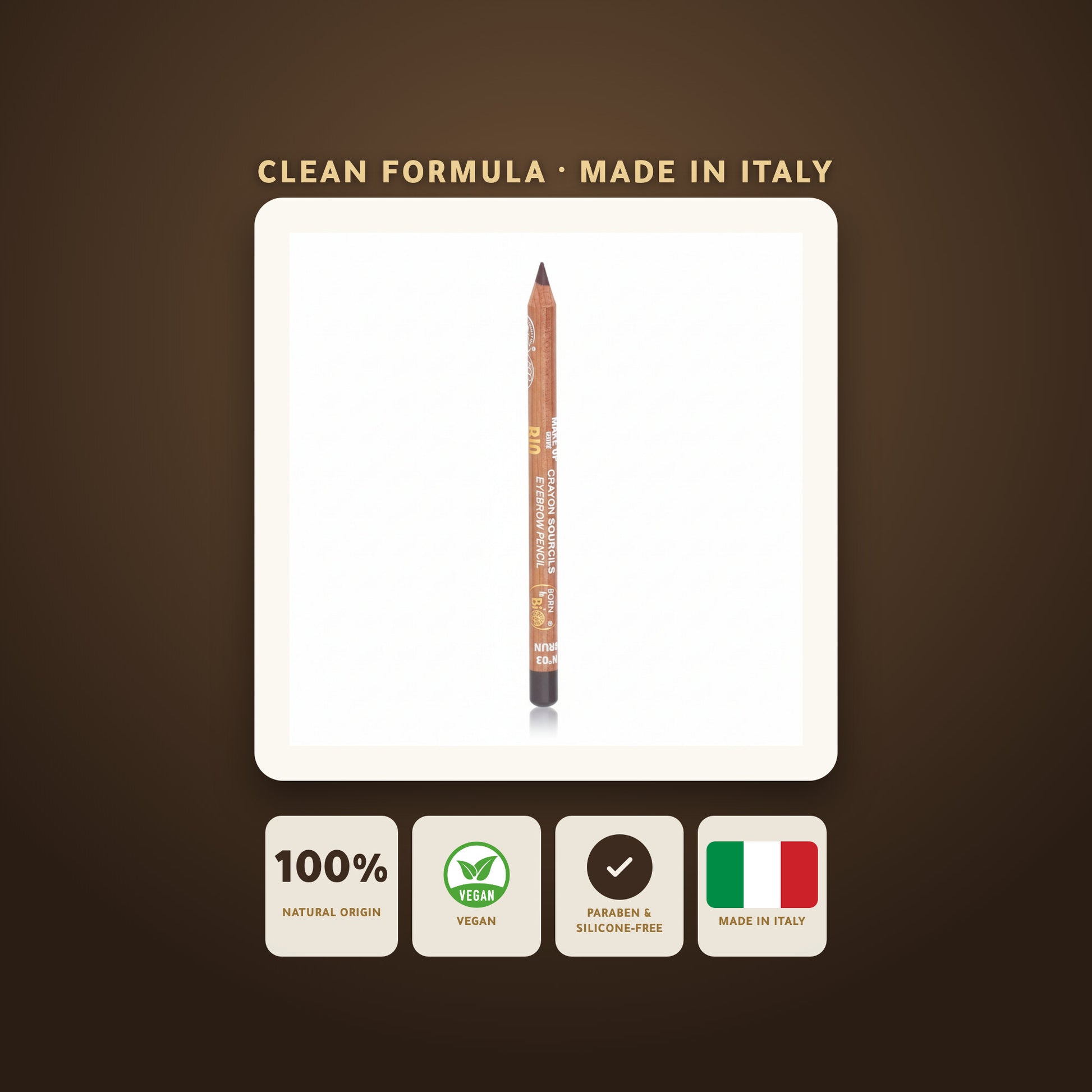 Organic Eyebrow Pencil – French Formula | Born to Bio Vichy – slide 7