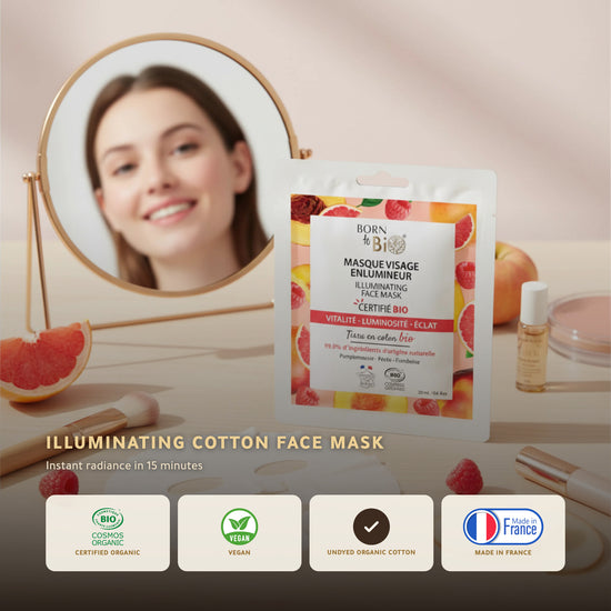Organic Illuminating Cotton Face Mask – Made in Vichy, France | Born to Bio Vichy – slide 1