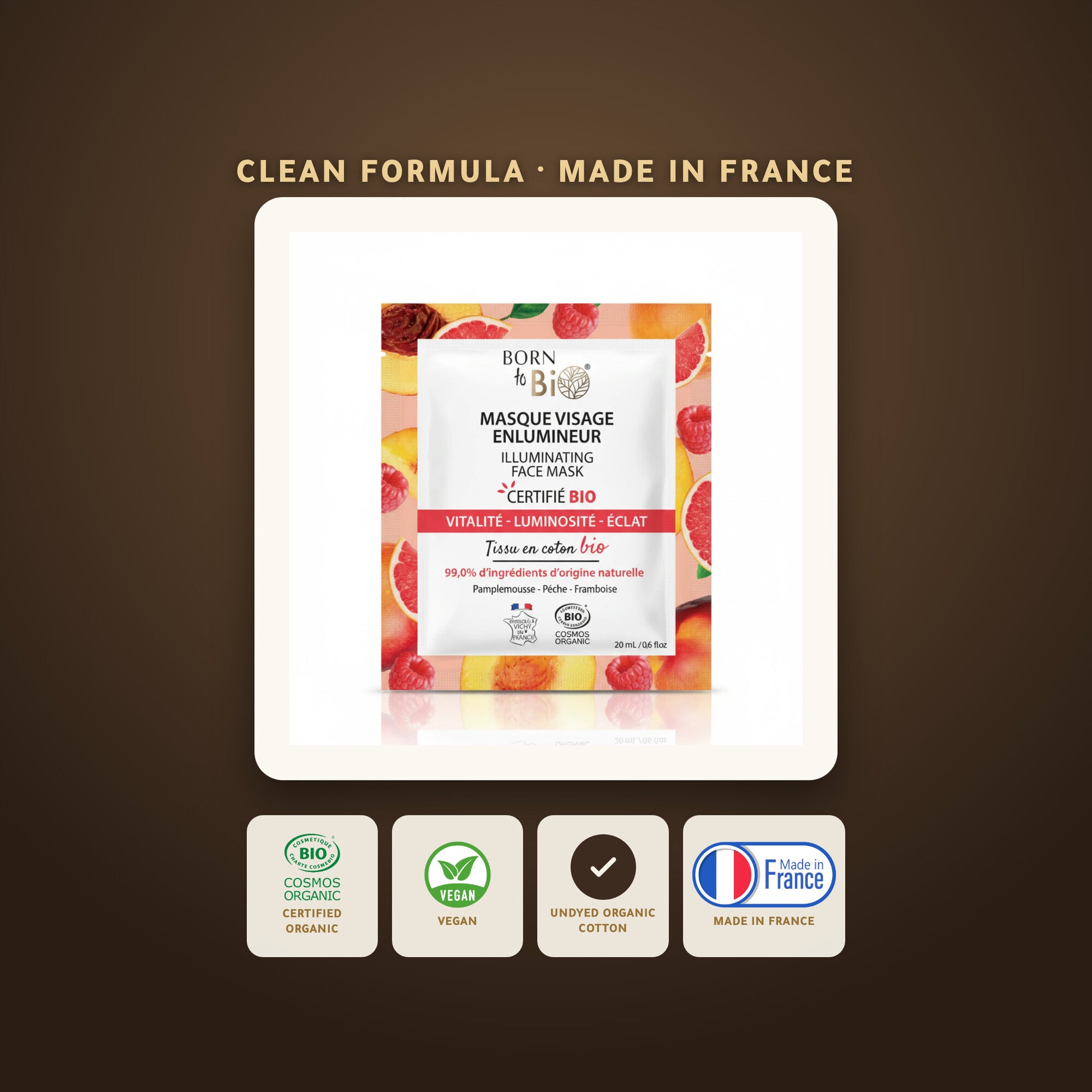 Organic Illuminating Cotton Face Mask – Made in Vichy, France | Born to Bio Vichy – slide 6
