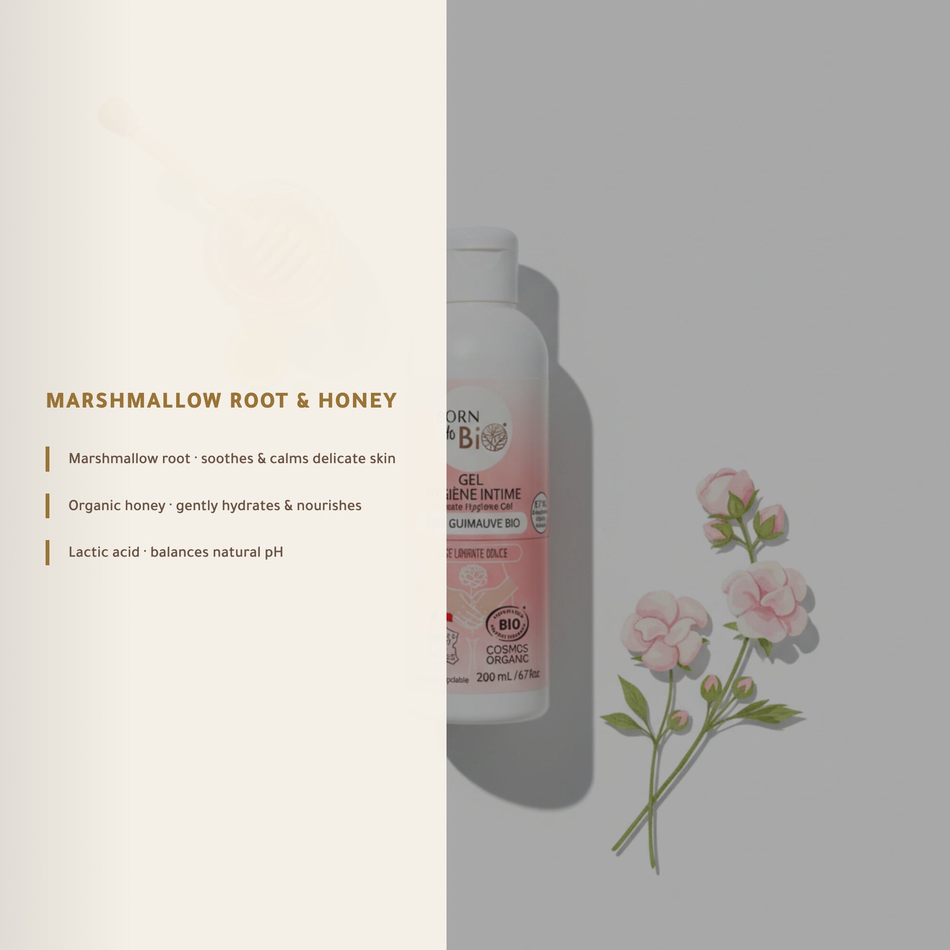 Organic Honey & Marshmallow Intimate Wash Gel – Certified Organic | Born to Bio Vichy – slide 4