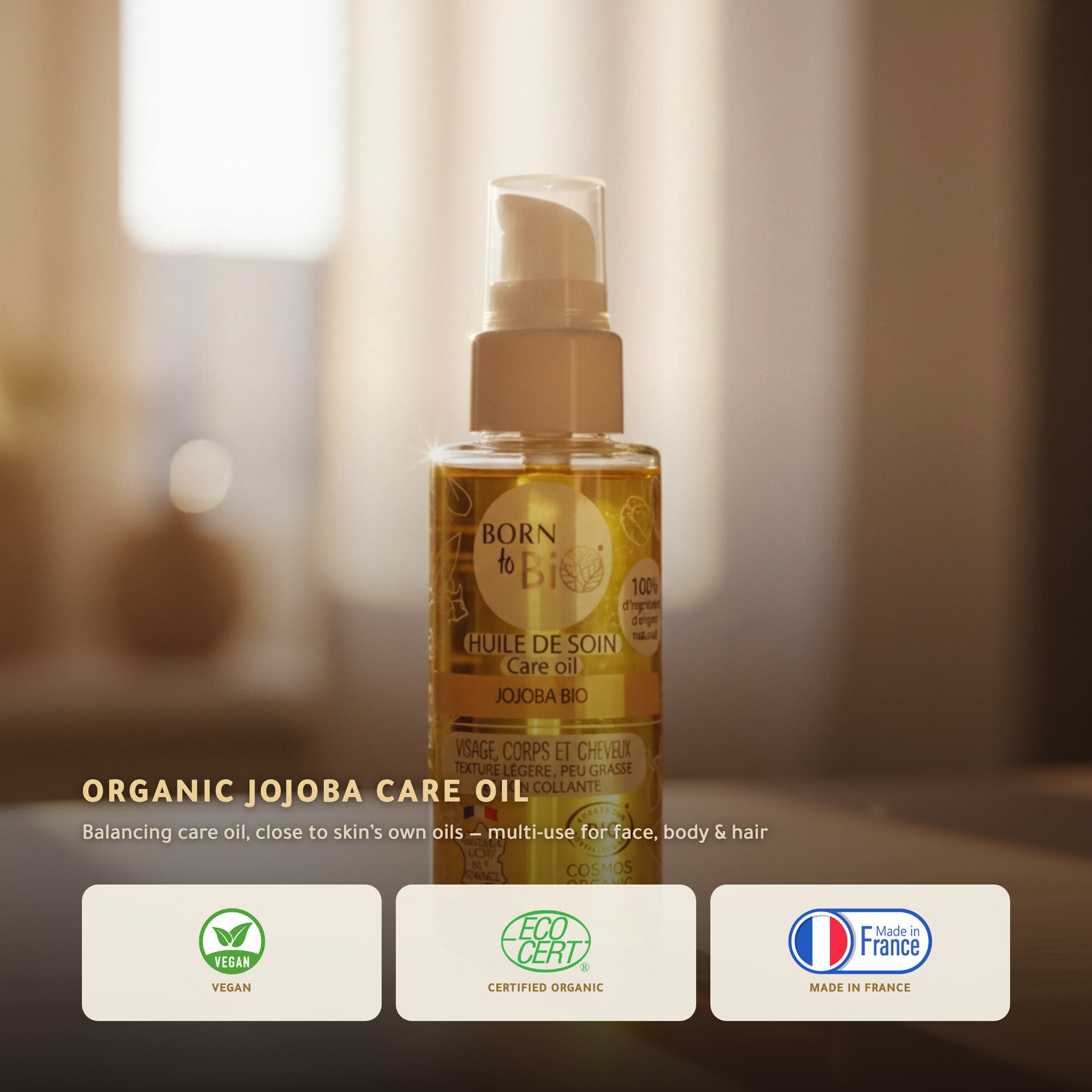 Jojoba Care Oil – Certified Organic | Born to Bio Vichy – slide 1
