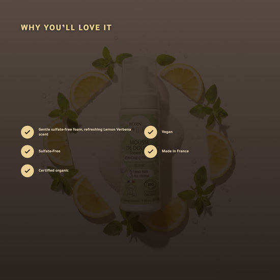 Organic Verbena Lemon Shower Foam – Certified Organic | Born to Bio Vichy – slide 2
