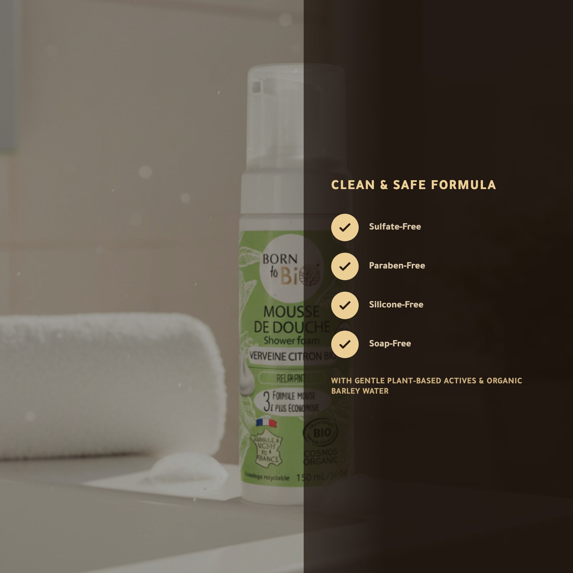 Organic Verbena Lemon Shower Foam – Certified Organic | Born to Bio Vichy – slide 3