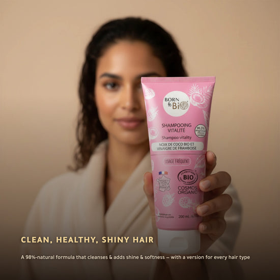 Organic Coconut & Raspberry Vinegar Shampoo for All Hair Types – Certified Organic | Born to Bio Vichy – slide 6