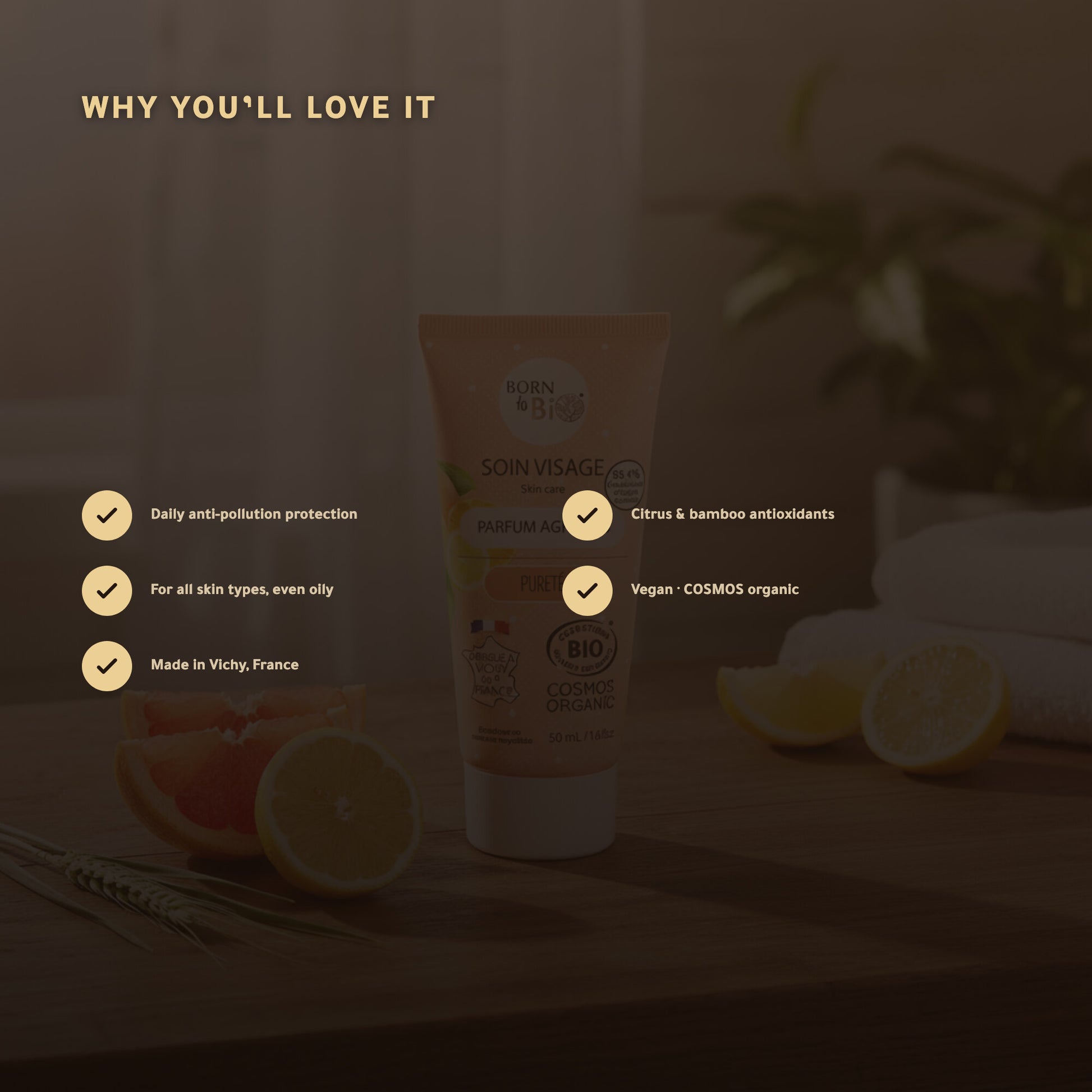 Organic Purity Face Cream – Made in Vichy, France | Born to Bio Vichy – slide 2