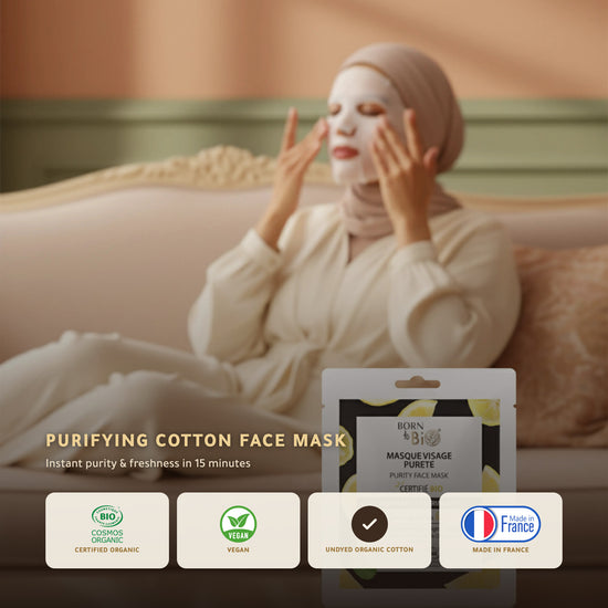 Organic Purity Cotton Face Mask – Made in Vichy, France | Born to Bio Vichy – slide 1
