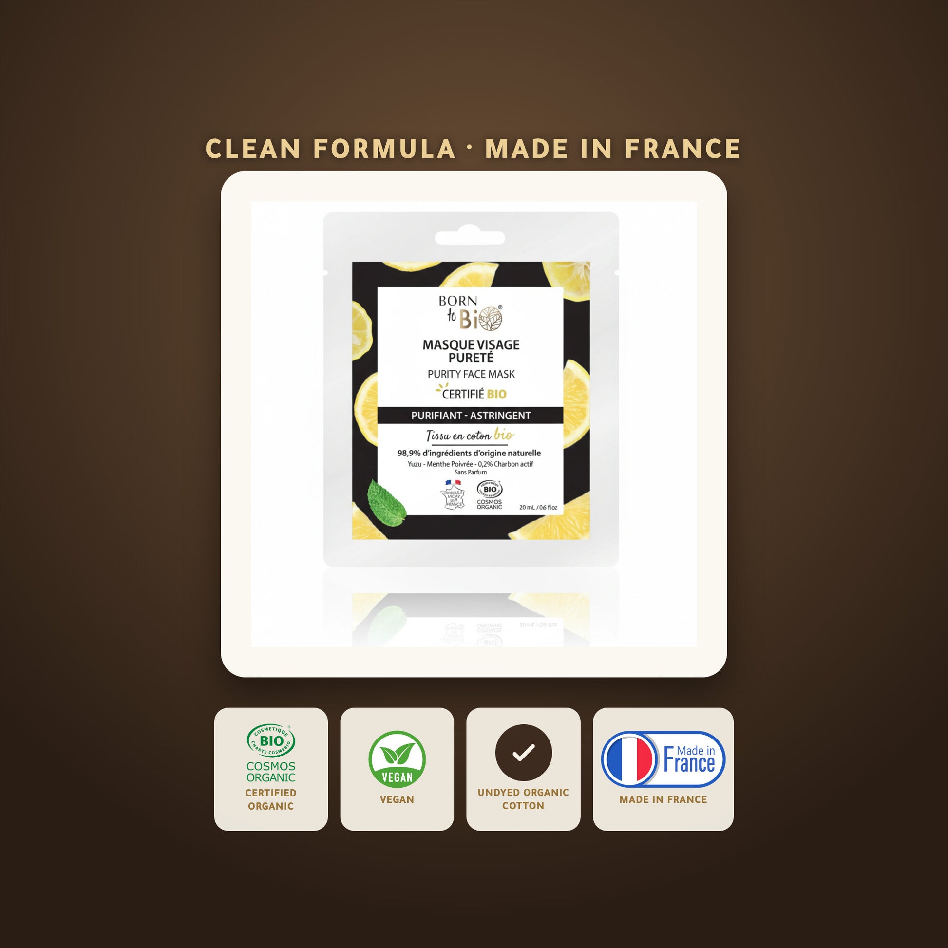 Organic Purity Cotton Face Mask – Made in Vichy, France | Born to Bio Vichy – slide 6