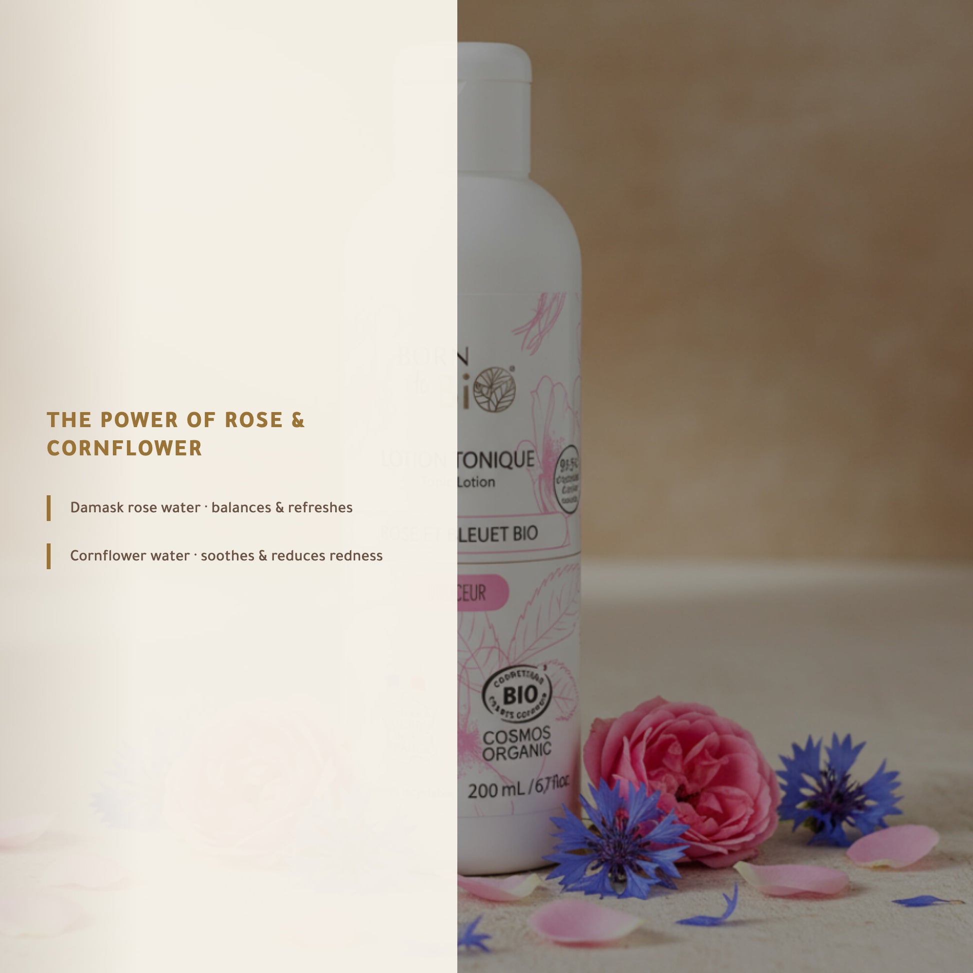 Organic Rose & Cornflower Toner – Made in Vichy, France | Born to Bio Vichy – slide 3