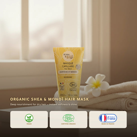 Organic Shea & Monoï Hair Mask for Dry Hair – Certified Organic | Born to Bio Vichy – slide 1
