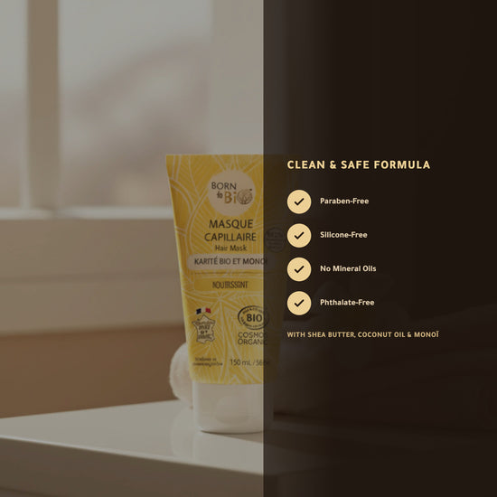 Organic Shea & Monoï Hair Mask for Dry Hair – Certified Organic | Born to Bio Vichy – slide 3