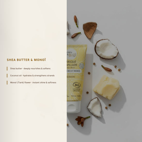 Organic Shea & Monoï Hair Mask for Dry Hair – Certified Organic | Born to Bio Vichy – slide 4