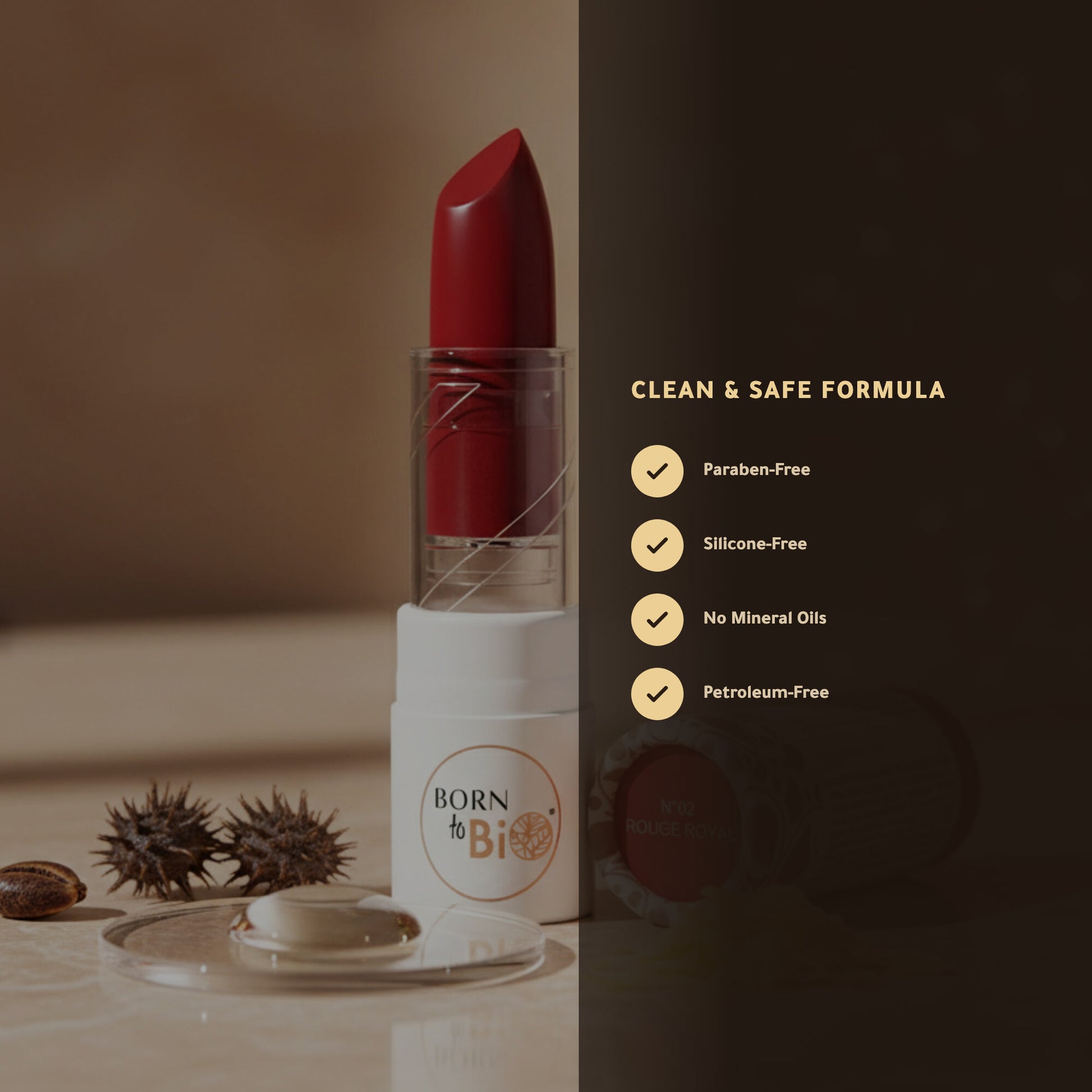 Certified Organic Shiny Lipstick – Nourishing Plant Oils | Born to Bio – slide 5