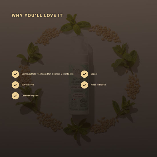 Organic Green Mint Shower Foam – Certified Organic | Born to Bio Vichy – slide 3