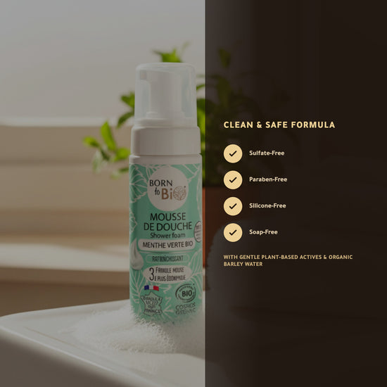Organic Green Mint Shower Foam – Certified Organic | Born to Bio Vichy – slide 4