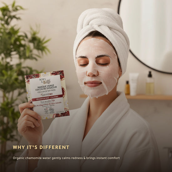 Organic Cotton Soothing Care Face Mask – Certified Organic | Born to Bio Vichy – slide 4