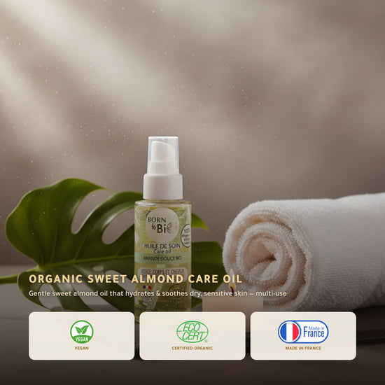 Organic Sweet Almond Care Oil – Certified Organic | Born to Bio Vichy – slide 1