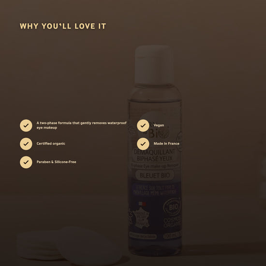 Certified Organic Waterproof Eye Makeup Remover - Born to Bio Vichy France – slide 2