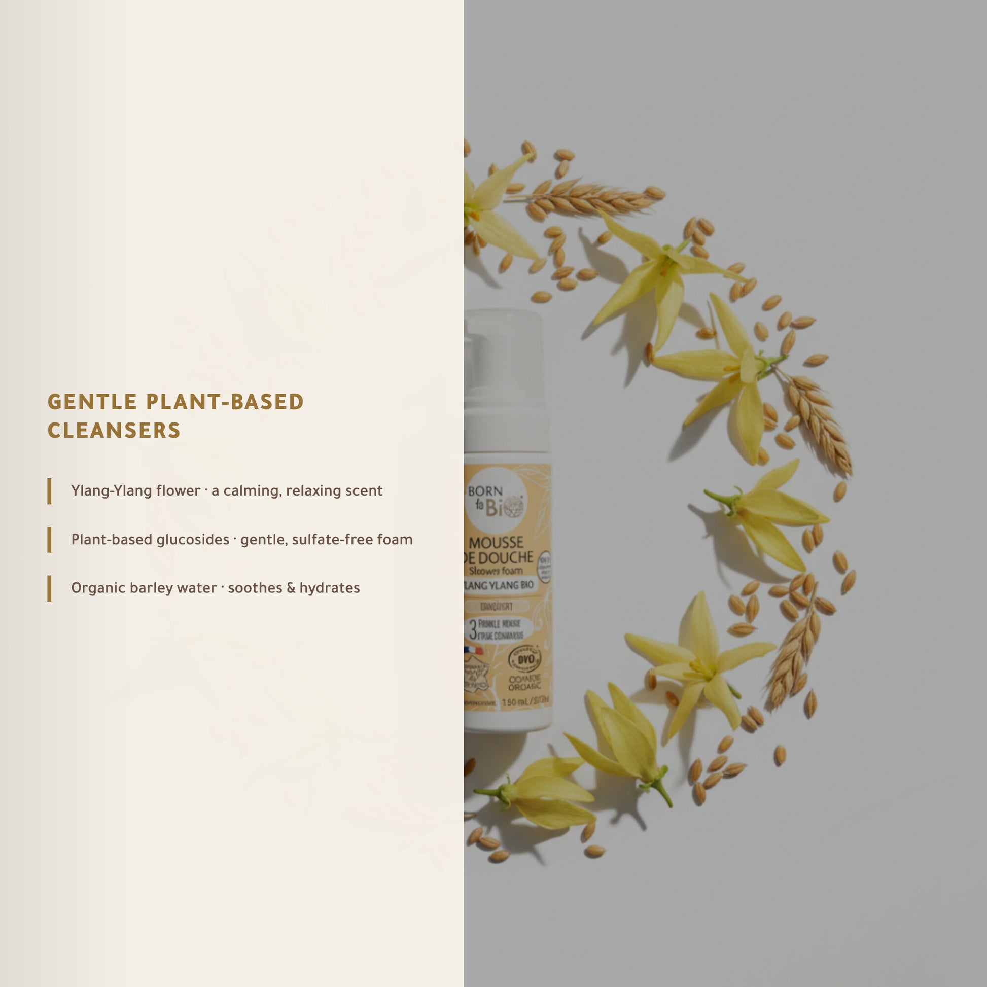Organic Ylang-Ylang Shower Foam – Certified Organic | Born to Bio Vichy – slide 4