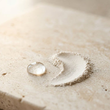 A water droplet on stone