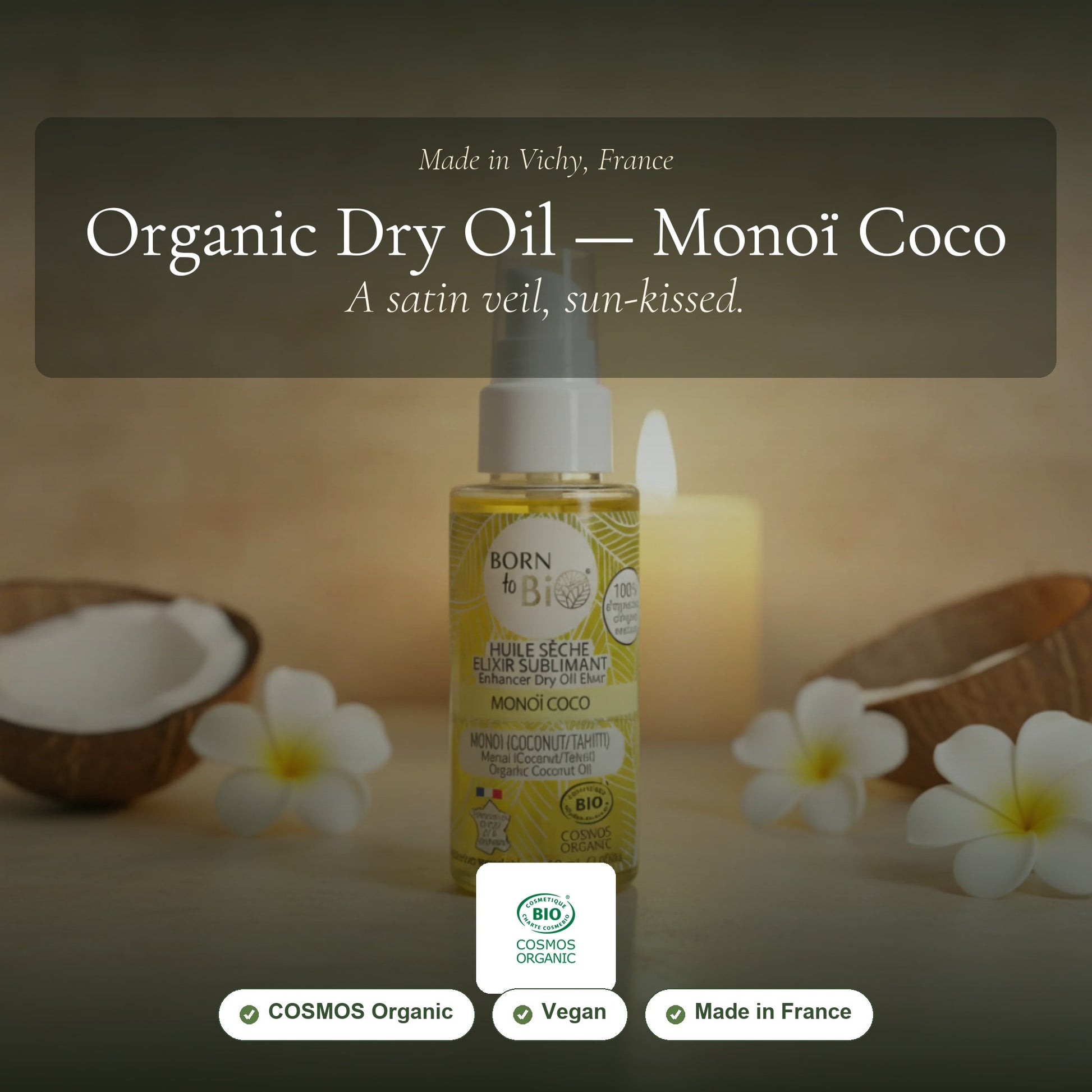 Organic Dry Oil – Sublime Monoï Coco Elixir – slide 1