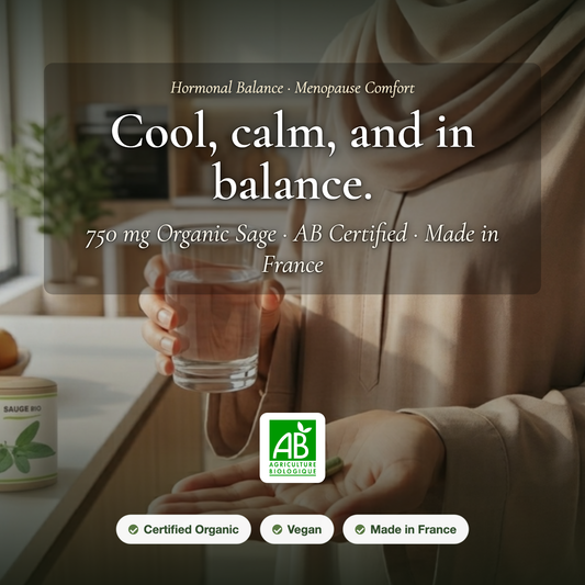 [EN] Organic Sage Supplement – Hormonal Balance & Menopause Comfort – Organic Supplement Made in France | Pure n' Bio