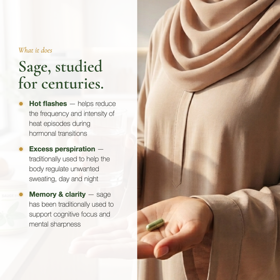 Sage for Hot Flashes & Perspiration – Natural Hormonal Support – AB Certified Organic | Pure n' Bio