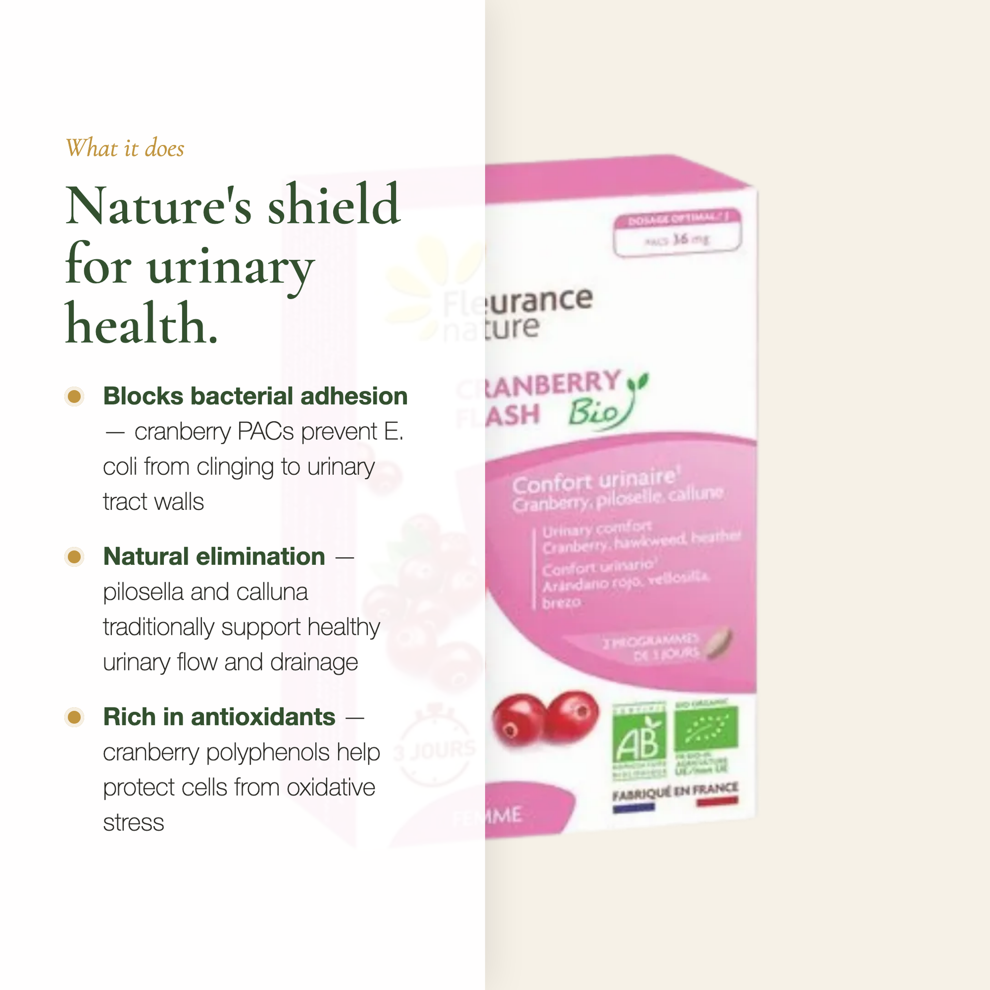Cranberry – Blocks Bacterial Adhesion & Supports Urinary Tract Health | Pure n' Bio