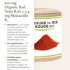 600mg Organic Red Yeast Rice 2.4mg Monacolin K – EFSA-Regulated Dose – AB Certified | Pure n' Bio