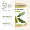 Olive Leaf 700 mg Oleuropein Polyphenol Cardiovascular Antioxidant – AB Certified Organic Olea Europaea – Made in France | Pure n' Bio