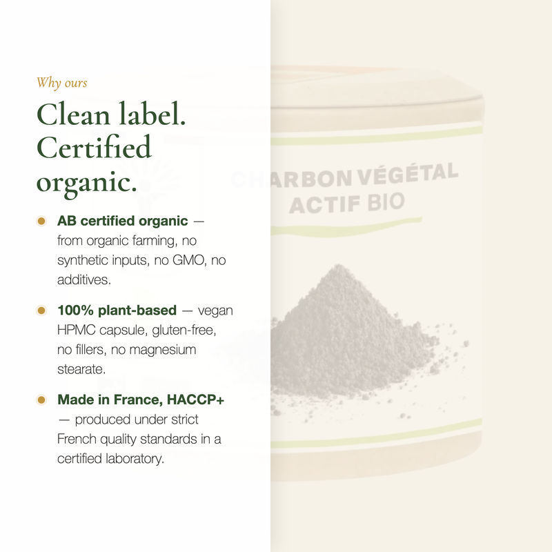 [EN] Organic Activated Charcoal – Vegan No GMO No Additives Made in France | Pure n' Bio