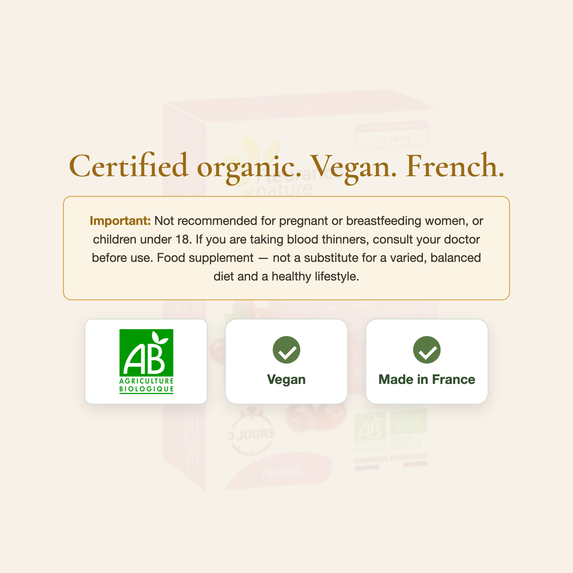 Cranberry – AB Organic Certified Vegan French Supplement | Pure n' Bio