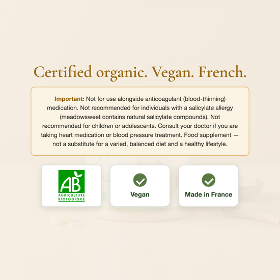 Cardio Supplement AB Organic Certified Vegan French Supplement – Heart & Circulation Support – Made in France | Pure n' Bio