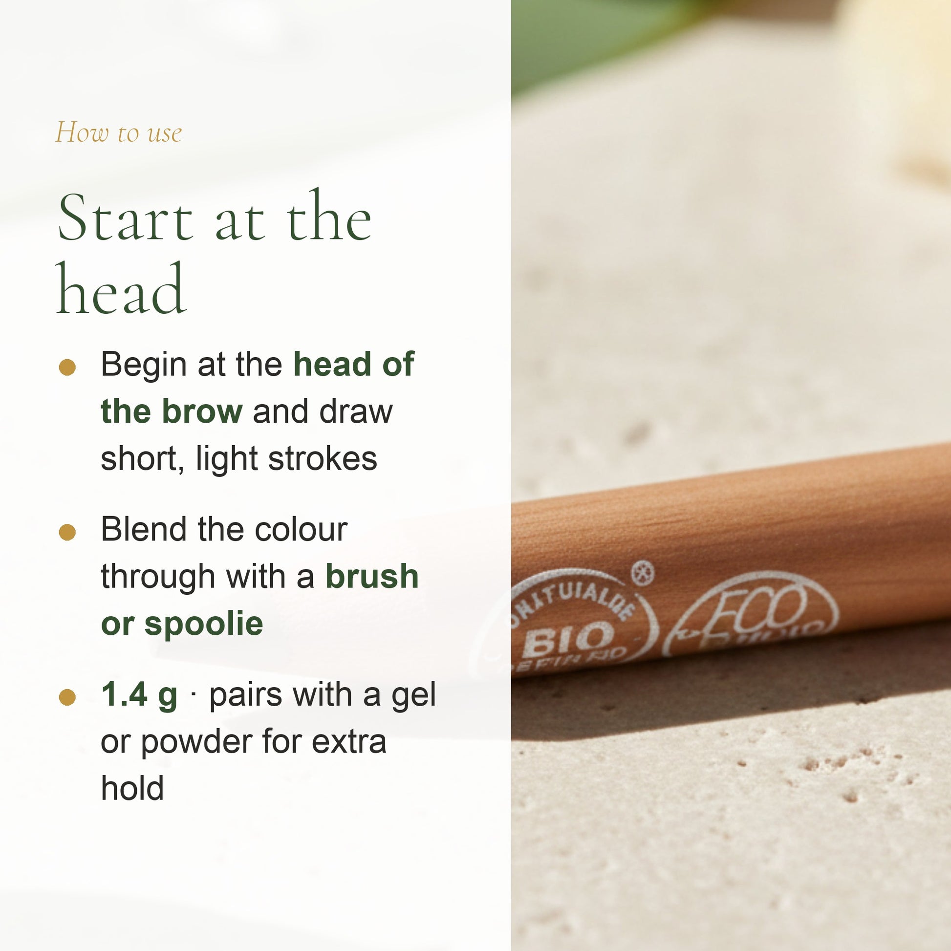 Organic Eyebrow Pencil – French Formula – slide 6