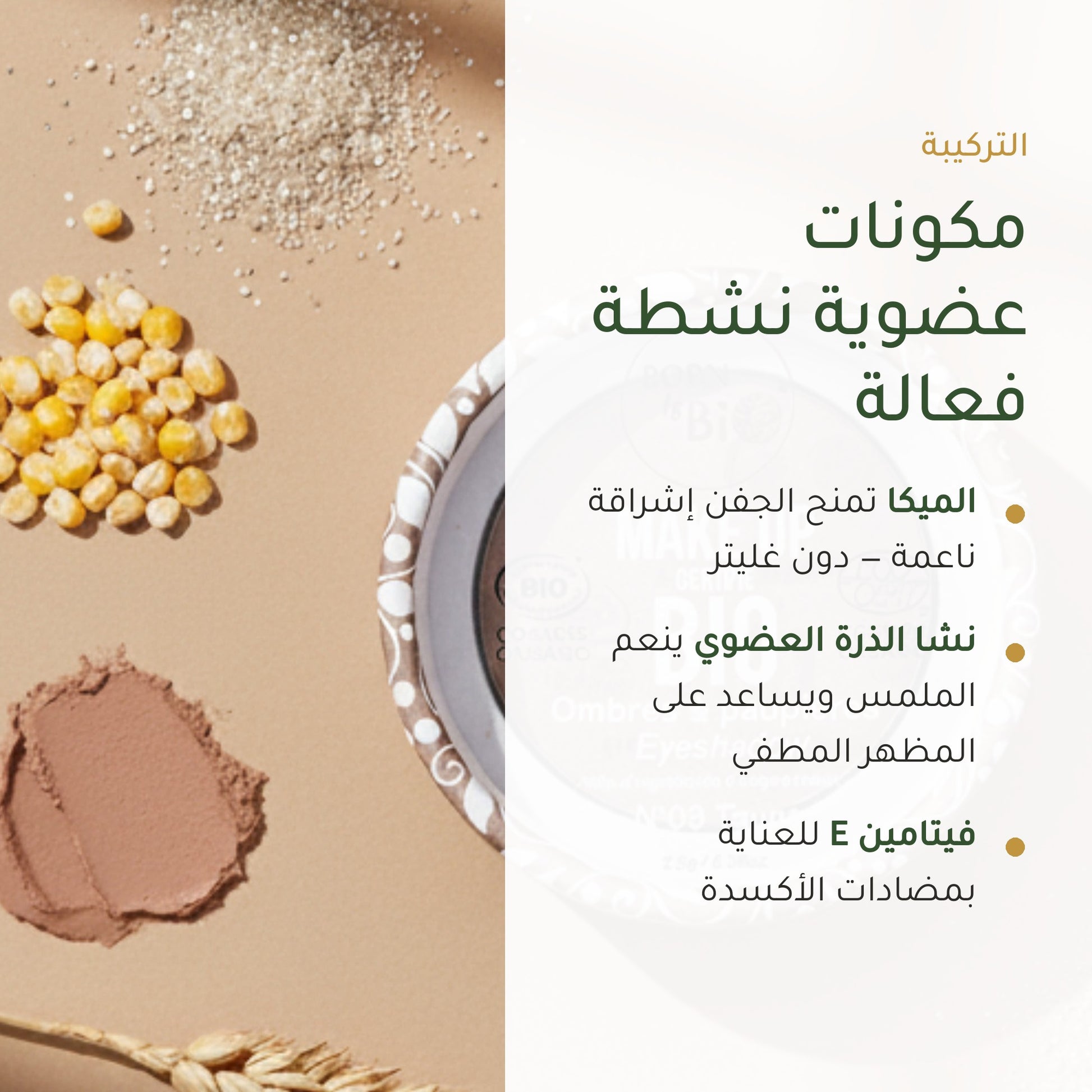 ظلال عيون عضوية – تركيبة فرنسية | بورن تو بيو فيشي – شريحة 3