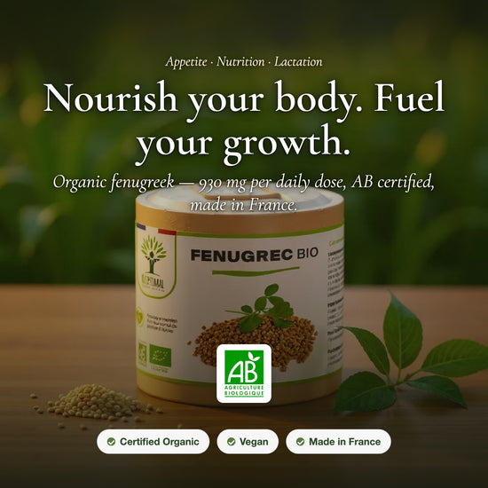 Organic Fenugreek Supplement – Appetite Nutrition Lactation – AB Certified Made in France | Pure n' Bio