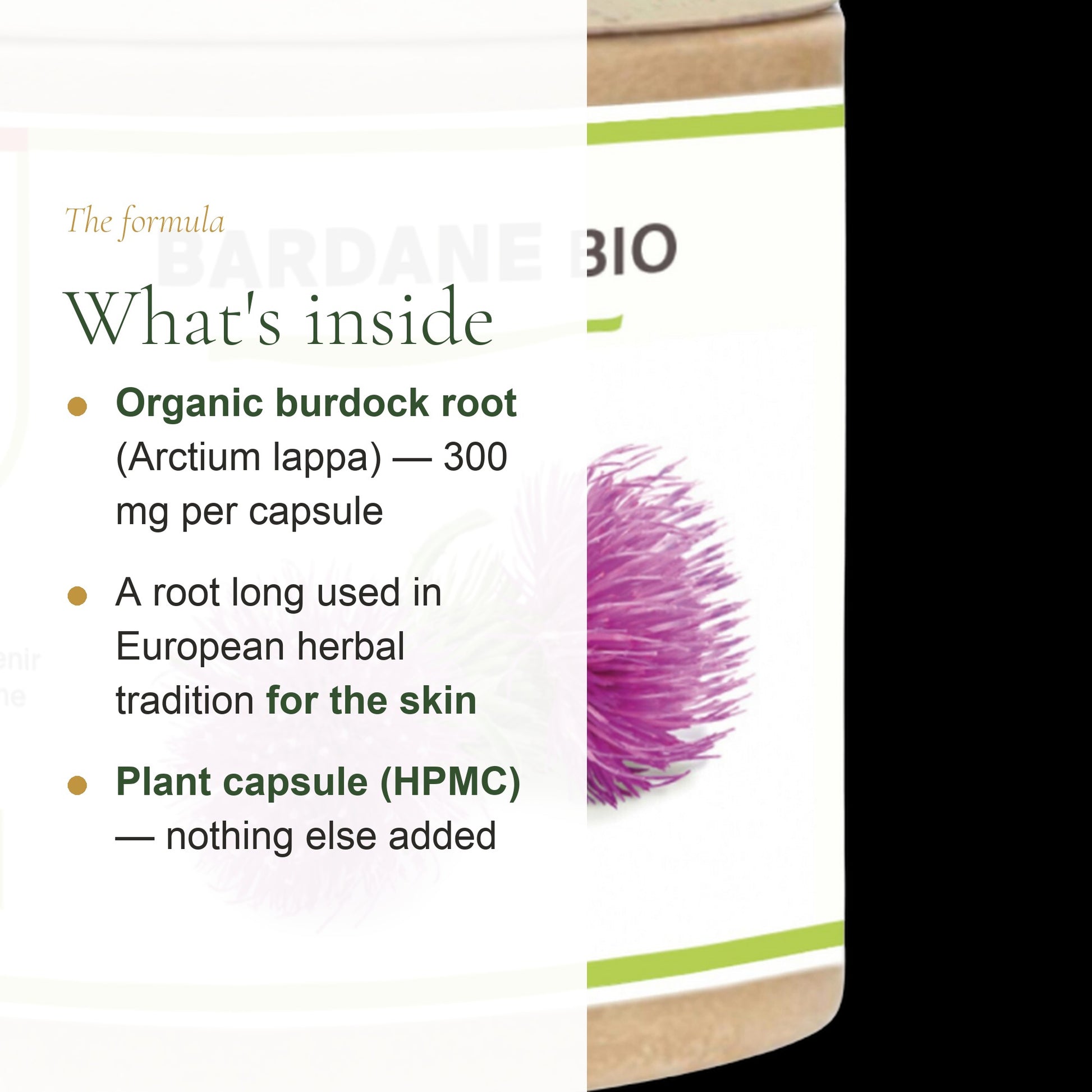 Organic Burdock Beauty Skin Food Supplement – slide 3