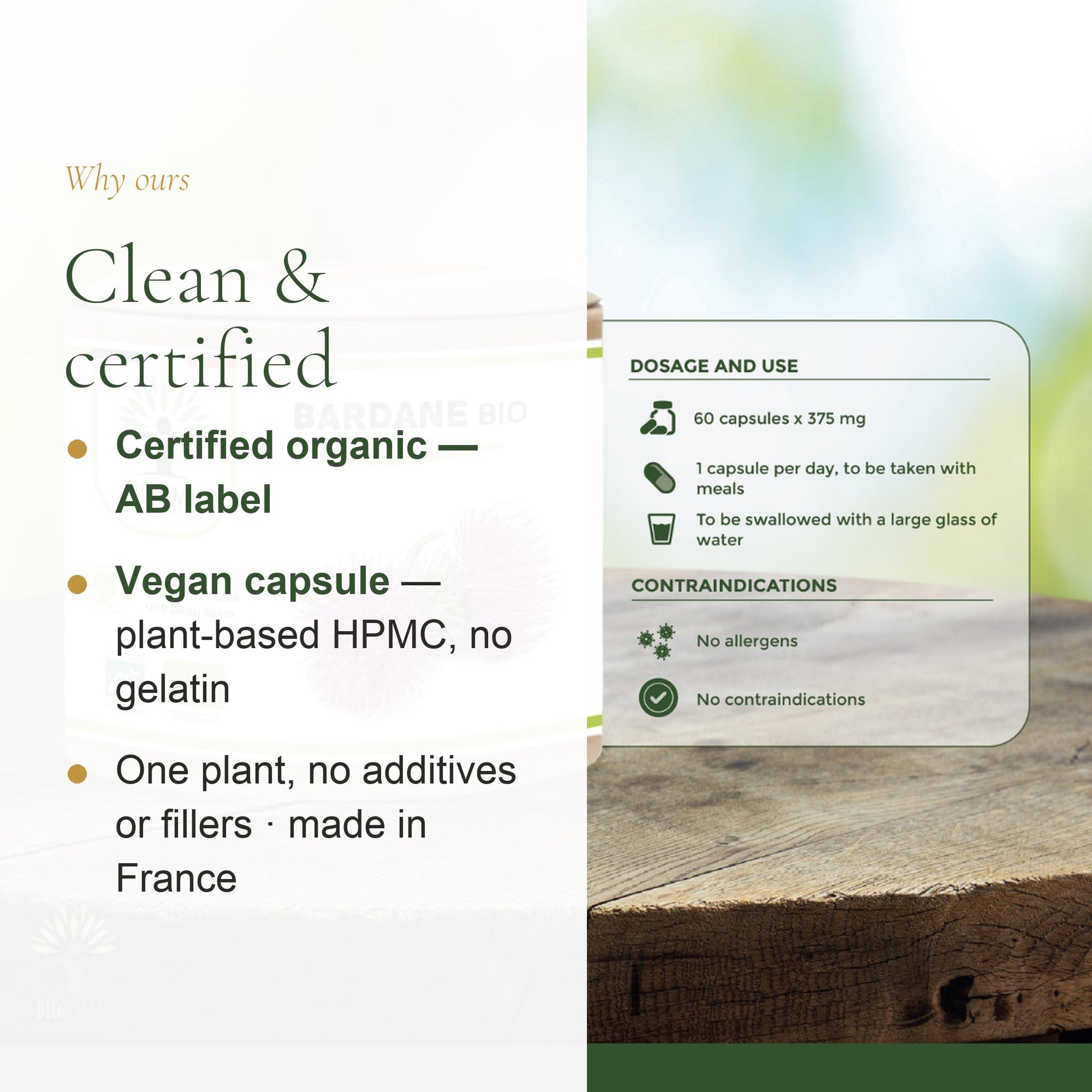 Organic Burdock Beauty Skin Food Supplement – slide 4