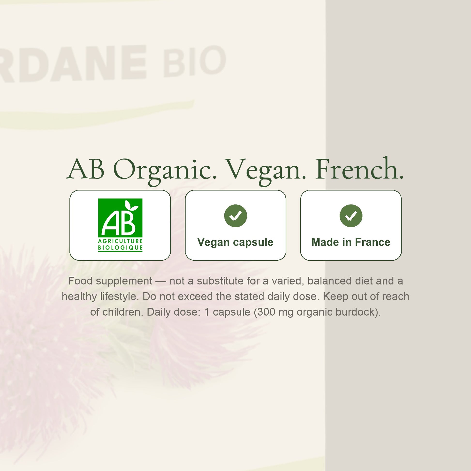 Organic Burdock Beauty Skin Food Supplement – slide 7