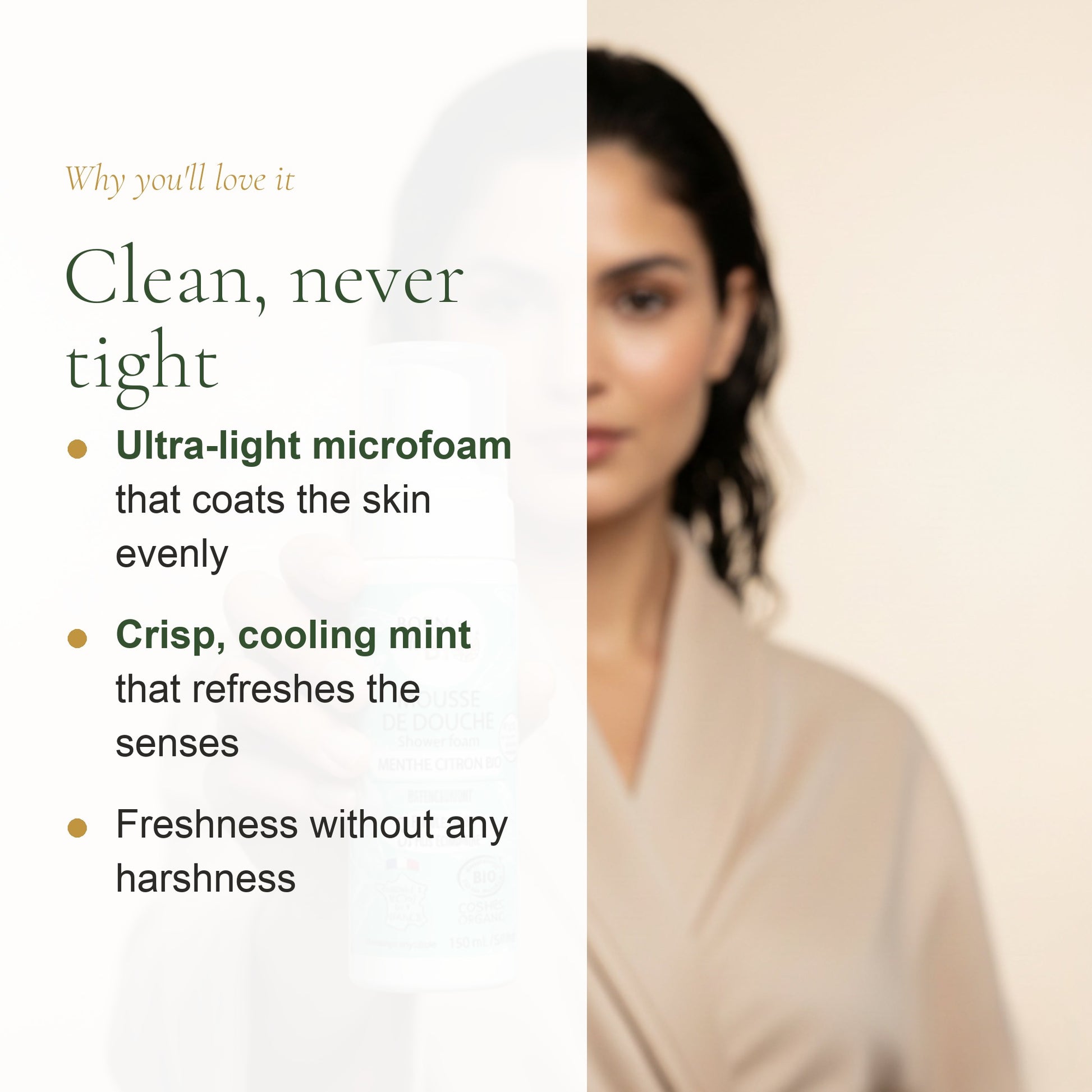 Organic Green Mint Shower Foam – slide 2