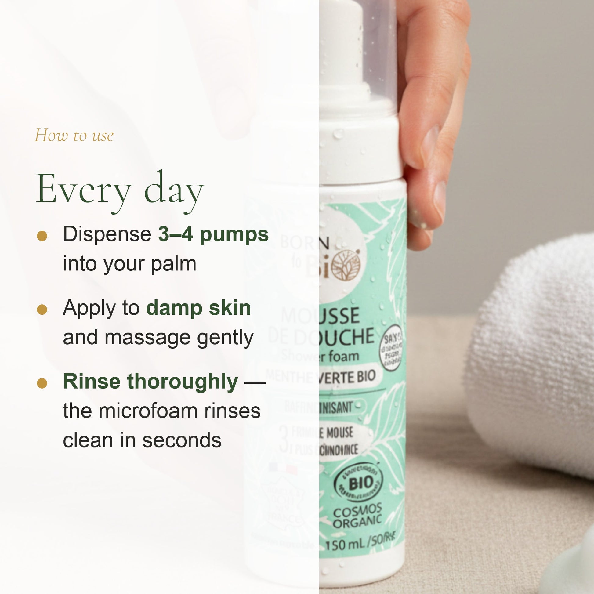 Organic Green Mint Shower Foam – slide 6
