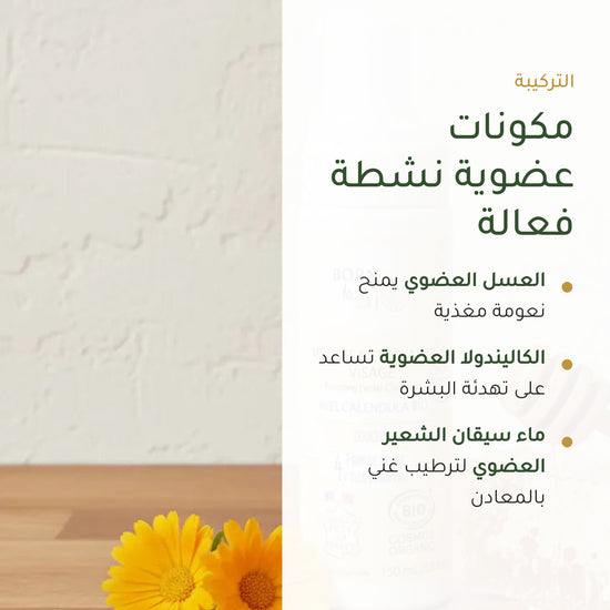 رغوة تنظيف الوجه بالعسل والكالندولا العضوية – صُنع في فيشي، فرنسا | بورن تو بيو فيشي – شريحة 3